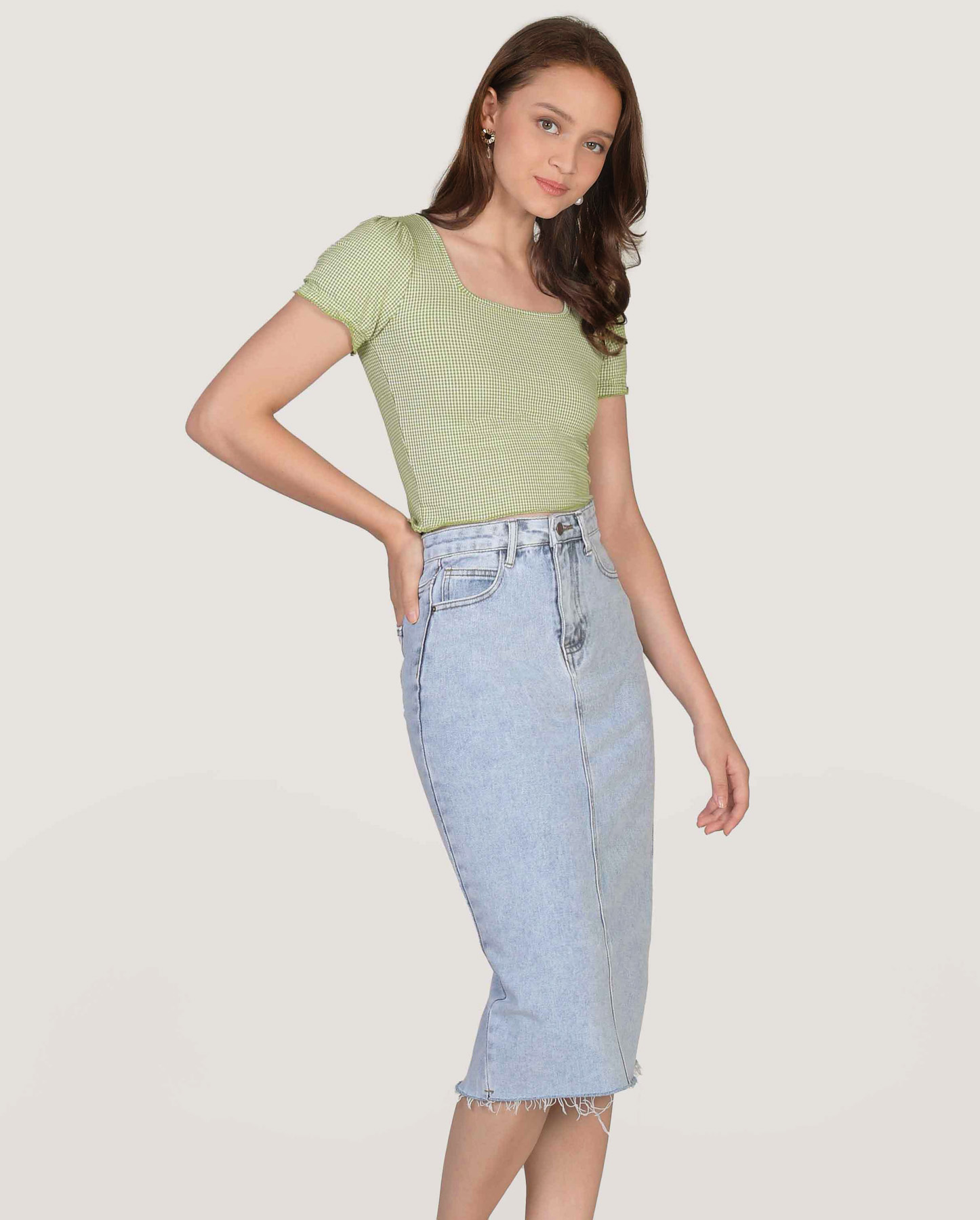 anglia-gingham-cropped-top-green